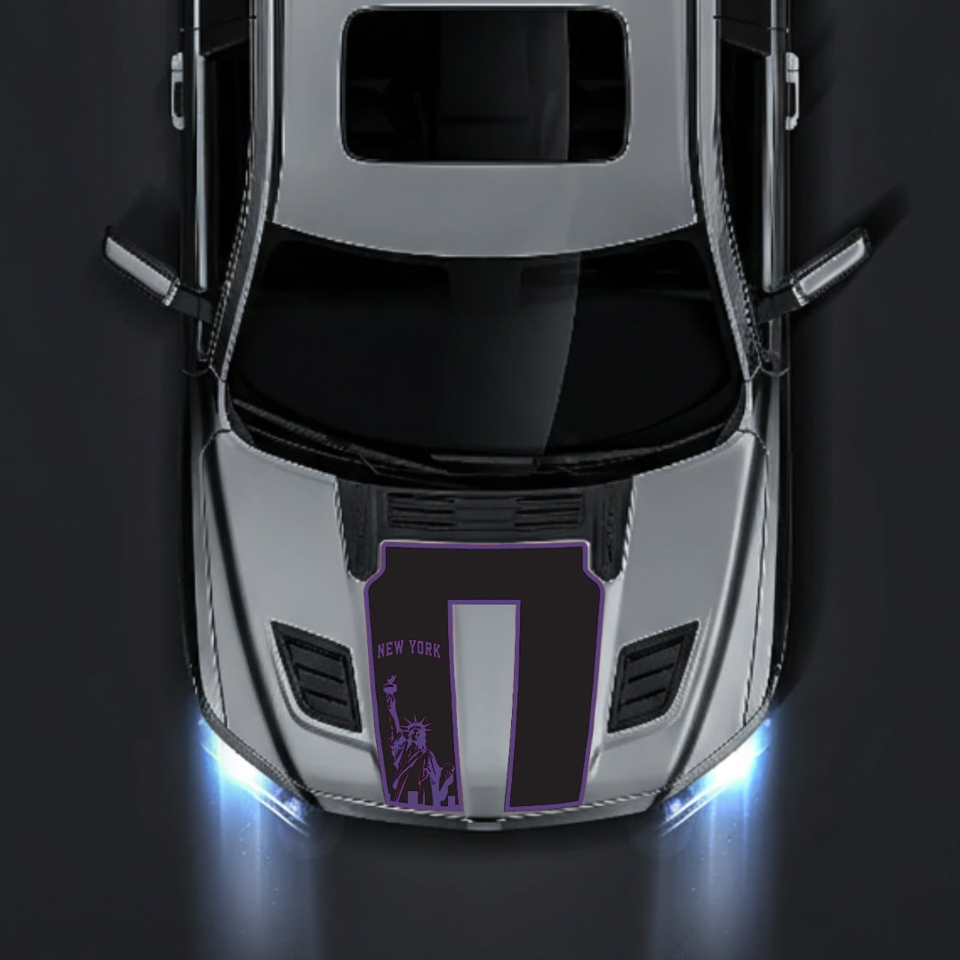 Hood Panel Decal/Sticker - New York - Border Graphic Kit - For Dodge RAM 1500 2019-2025 - Premium Vinyl