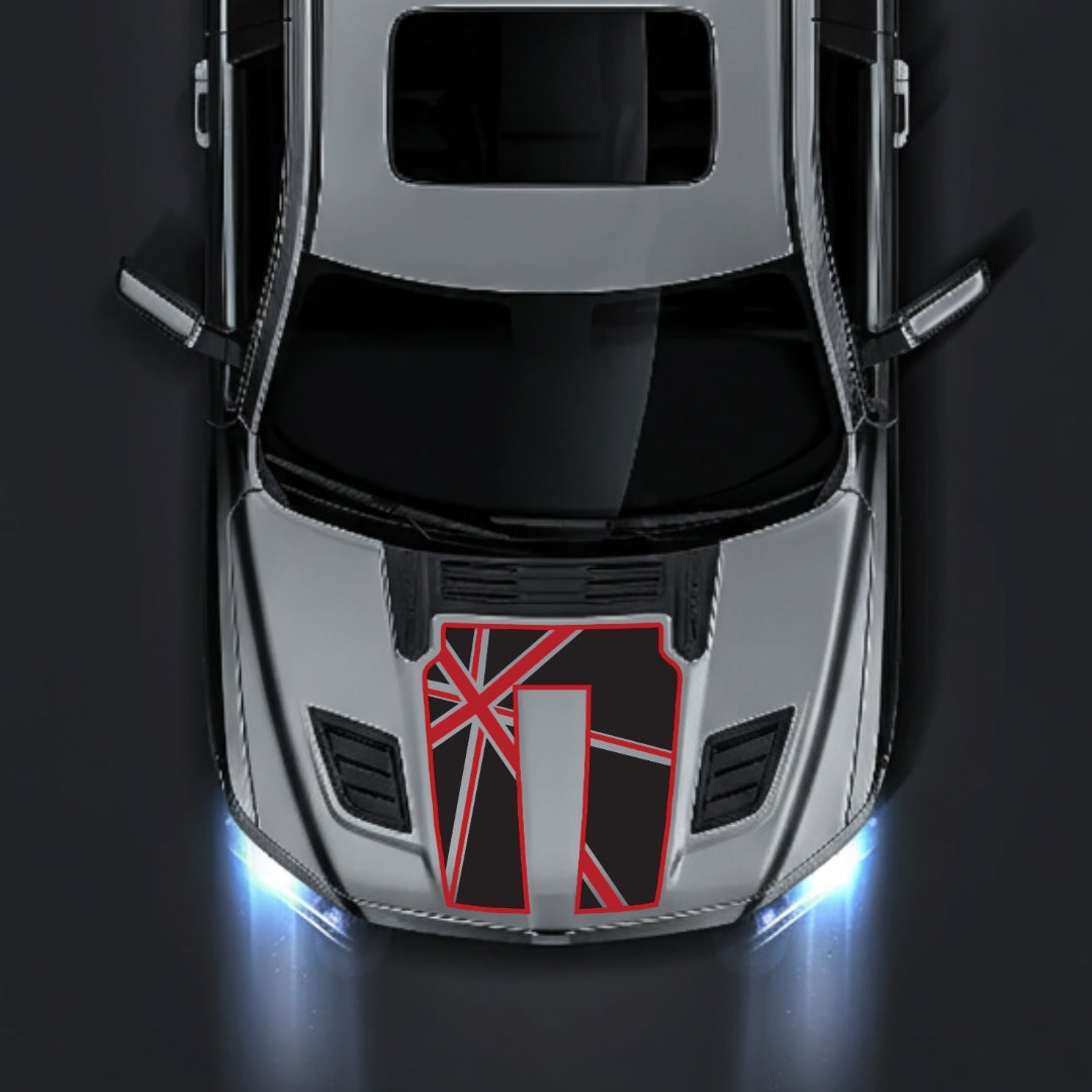 Hood Panel Decal/Sticker - England - Cut - Border Graphic Kit - For Dodge RAM 1500 2019-2025 - Premium Vinyl