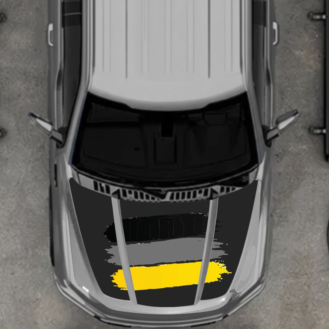 Hood Panel Decal/Sticker - Germany Flag Graphic Kit - For Ford F-150 2020-2026 - Premium Vinyl