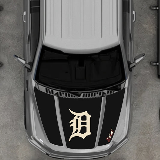 Hood Panel Decal/Sticker - Detroit intial Graphic Kit - For Ford F-150 2020-2026 - Premium Vinyl