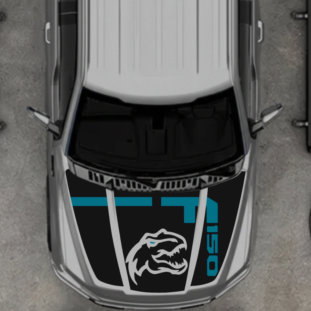 Hood Panel Decal/Sticker - Rex Style 3 Graphic Kit - For Ford F-150 2020-2026 - Premium Vinyl