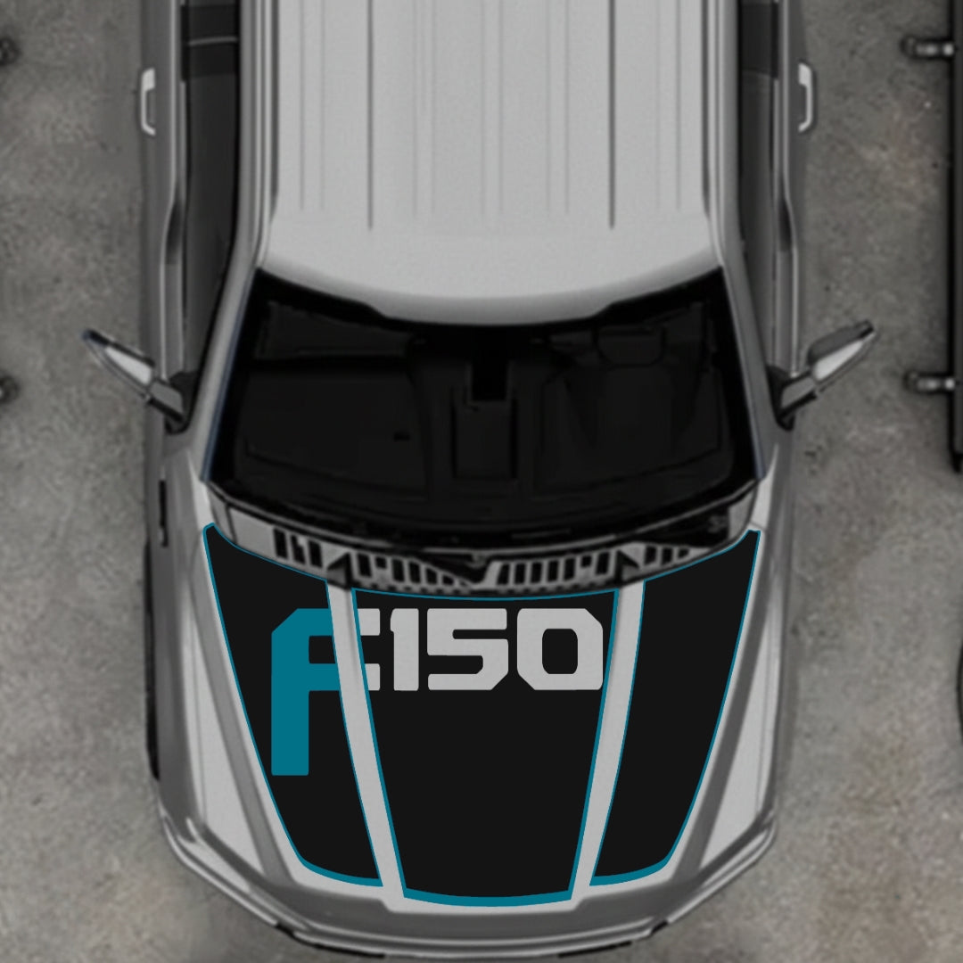 Hood Panel Decal/Sticker - Style 14 Graphic Kit - For Ford F-150 2020-2026 - Premium Vinyl