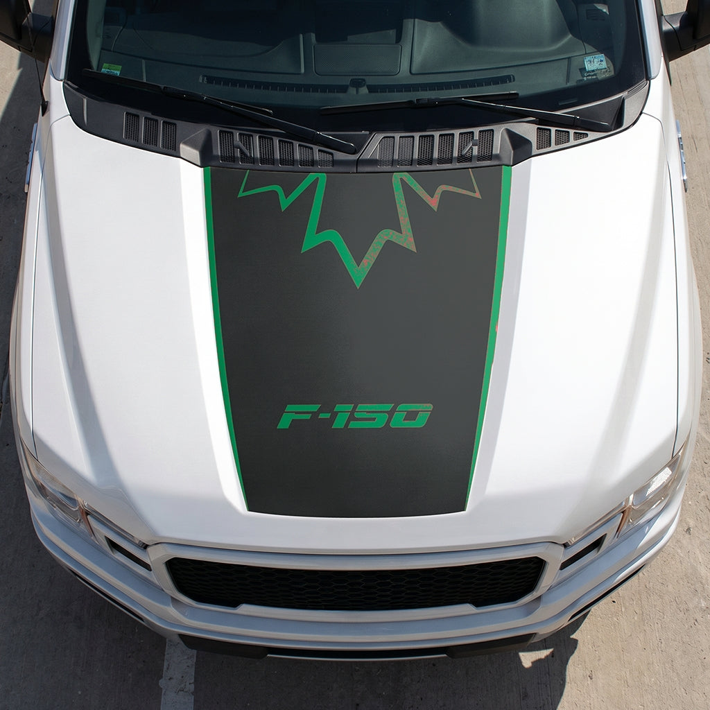 Hood Panel Decal/Sticker - Canada Upper Leaf Graphic Decal Graphic Kit - For Ford F-150 2015-2020 - Premium Vinyl