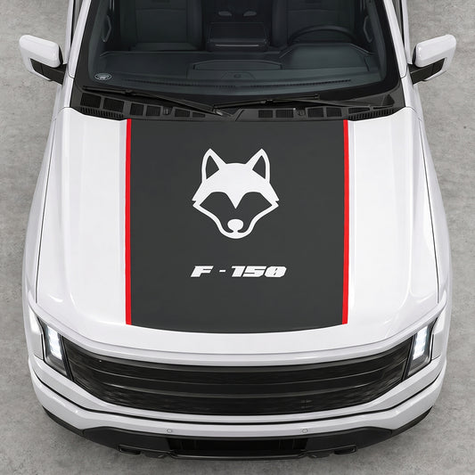 Hood Panel Decal/Sticker - Coyote Graphic Decal Graphic Kit - For Ford F-150 2015-2020 - Premium Vinyl