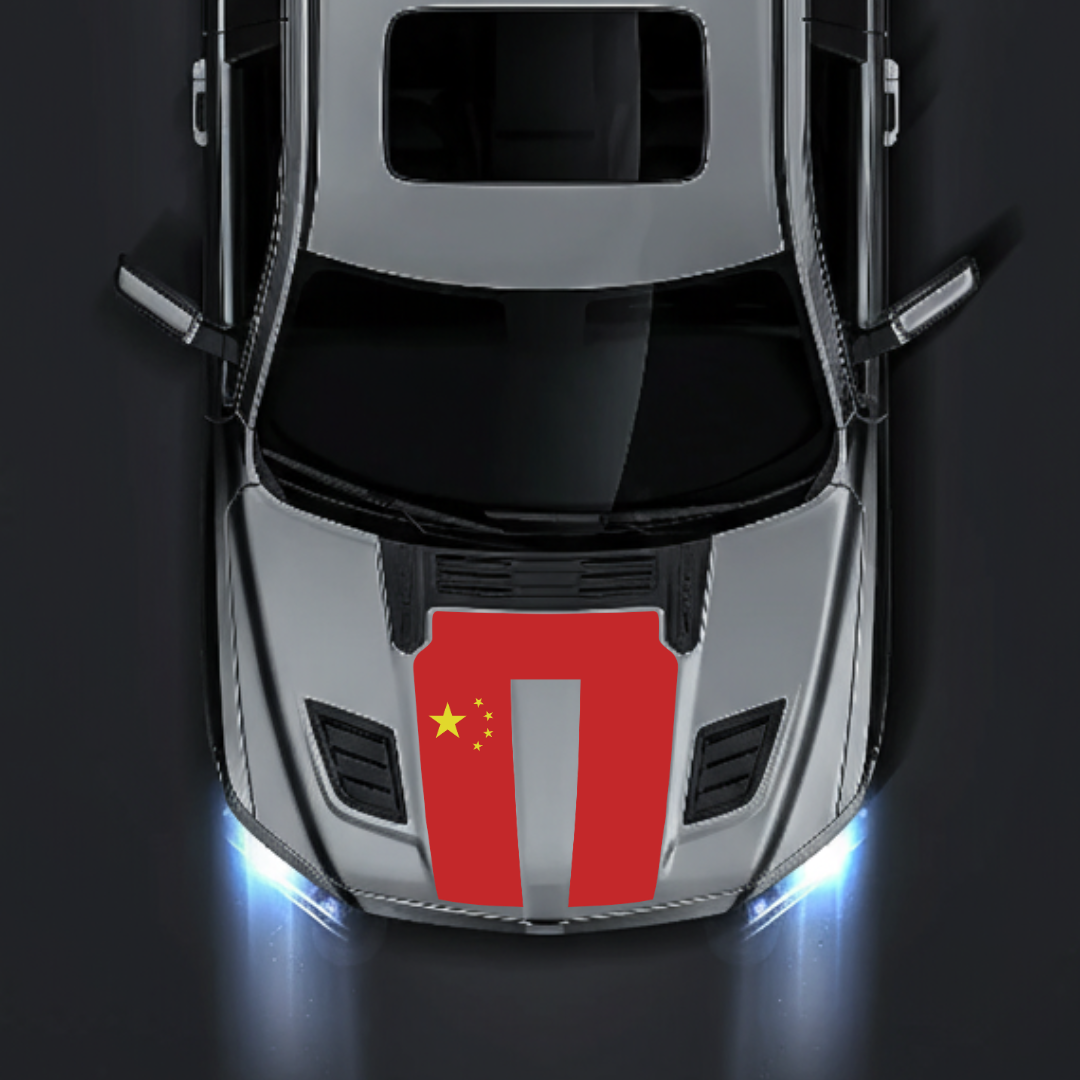 Performance Hood Panel Decal/Sticker - China Flag Graphic Kit - For Dodge RAM 1500 2019-2025 - Premium Vinyl