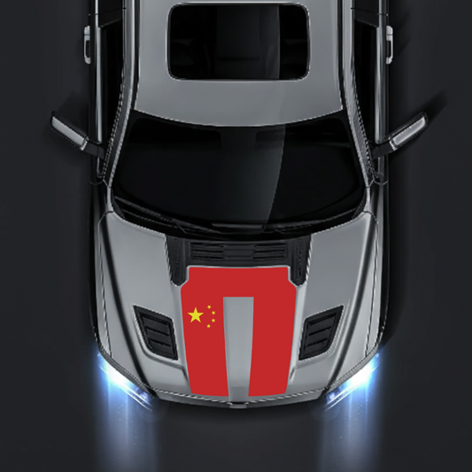 Performance Hood Panel Decal/Sticker - China Flag Graphic Kit - For Dodge RAM 1500 2019-2025 - Premium Vinyl