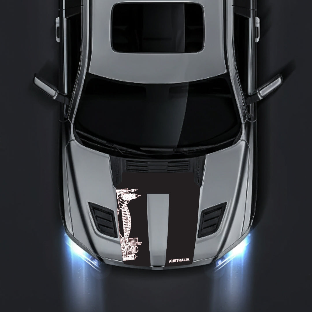 Hood Panel Decal/Sticker - Australia Skyline Graphic Kit - For Dodge RAM 1500 2019-2025 - Premium Vinyl