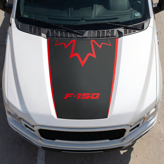 Hood Panel Decal/Sticker - Canada Upper Leaf Graphic Decal Graphic Kit - For Ford F-150 2015-2020 - Premium Vinyl