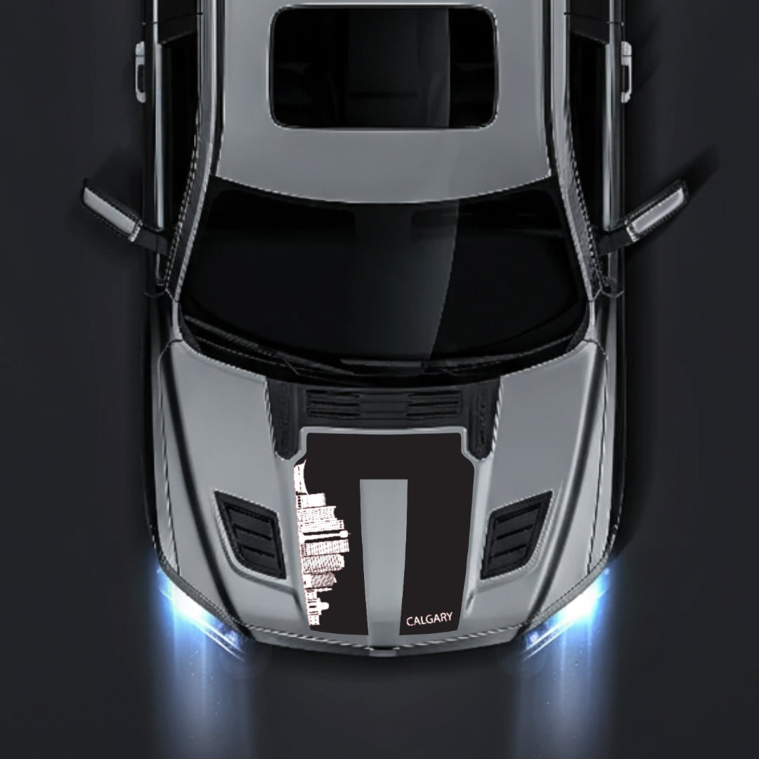 Hood Panel Decal/Sticker - Calgary Skyline Graphic Kit - For Dodge RAM 1500 2019-2025 - Premium Vinyl