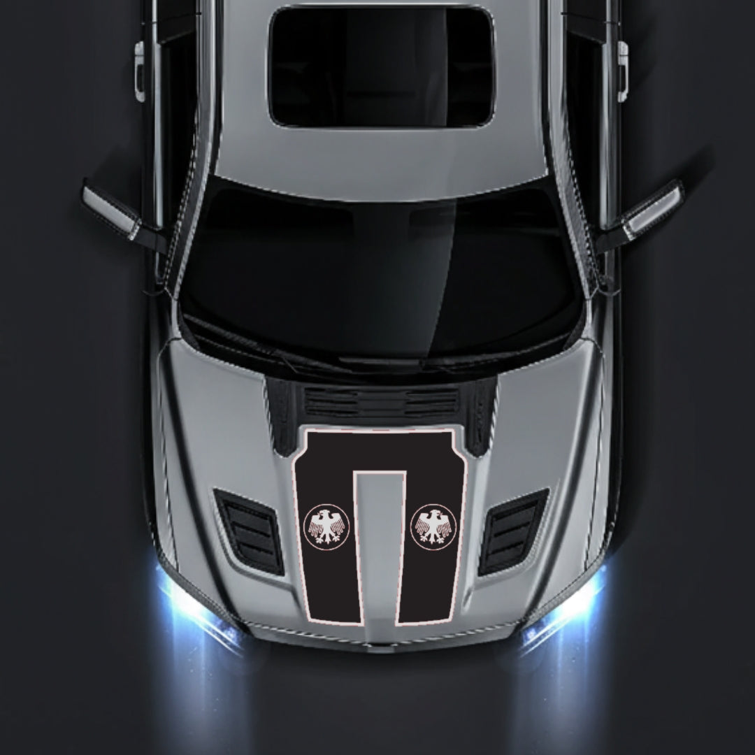 Hood Panel Decal/Sticker - Germany Visual Identity - Border Graphic Kit - For Dodge RAM 1500 2019-2025 - Premium Vinyl