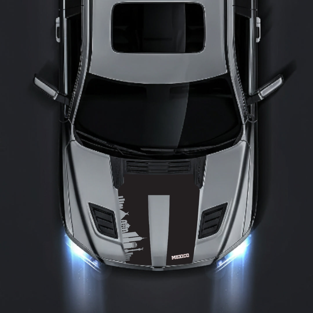 Hood Panel Decal/Sticker - Mexico Skyline - Cut Graphic Kit - For Dodge RAM 1500 2019-2025 - Premium Vinyl