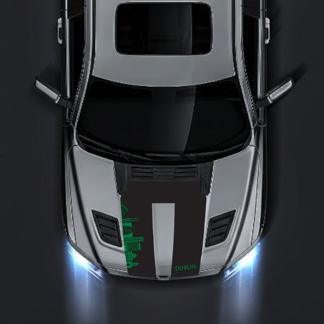 Performance Hood Panel Decal/Sticker - Dublin Skyline Graphic Kit - For Dodge RAM 1500 2019-2025 - Premium Vinyl
