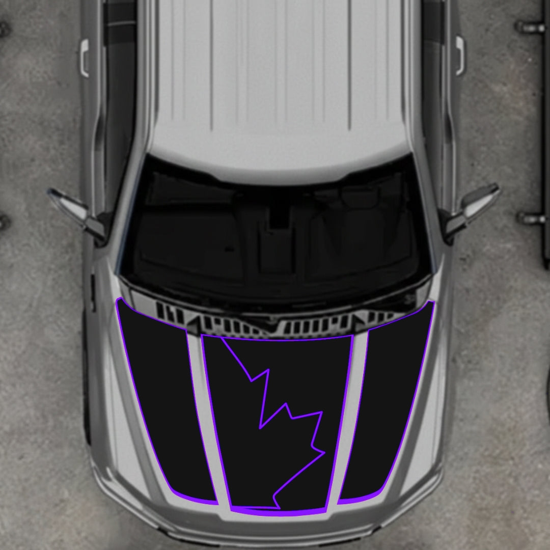 Hood Panel Decal/Sticker - Canada Style 21 Graphic Kit - For Ford F-150 2020-2026 - Premium Vinyl