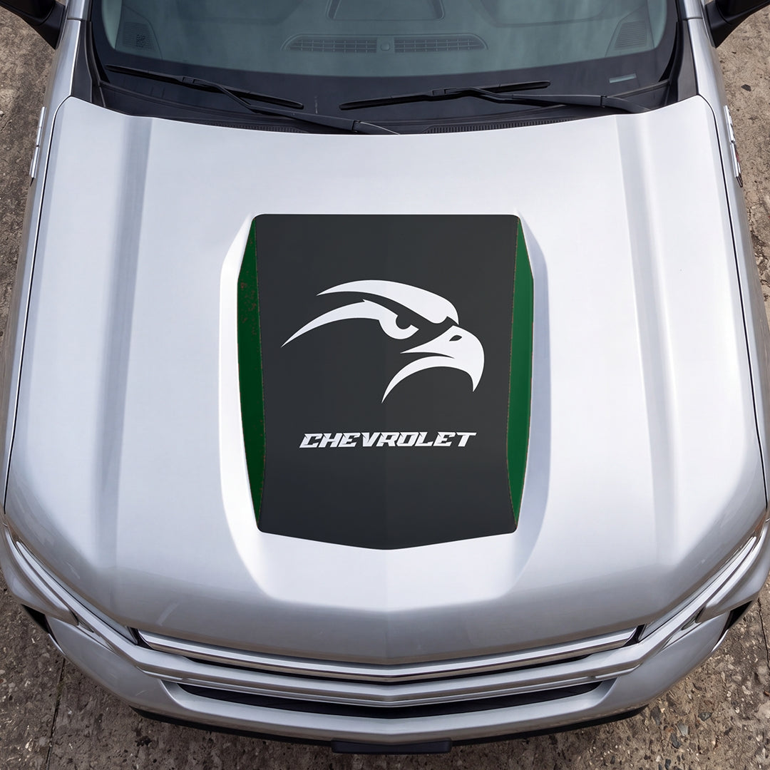 Hood Panel Decal/Sticker - Hawk Head Graphic Decal Graphic Kit - For Chevrolet Silverado 2019-2024 - Premium Vinyl