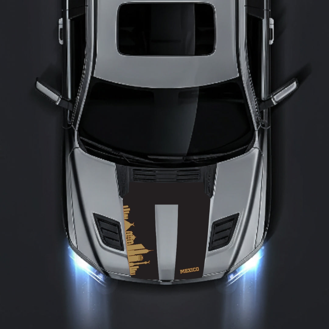Hood Panel Decal/Sticker - Mexico Skyline Graphic Kit - For Dodge RAM 1500 2019-2025 - Premium Vinyl