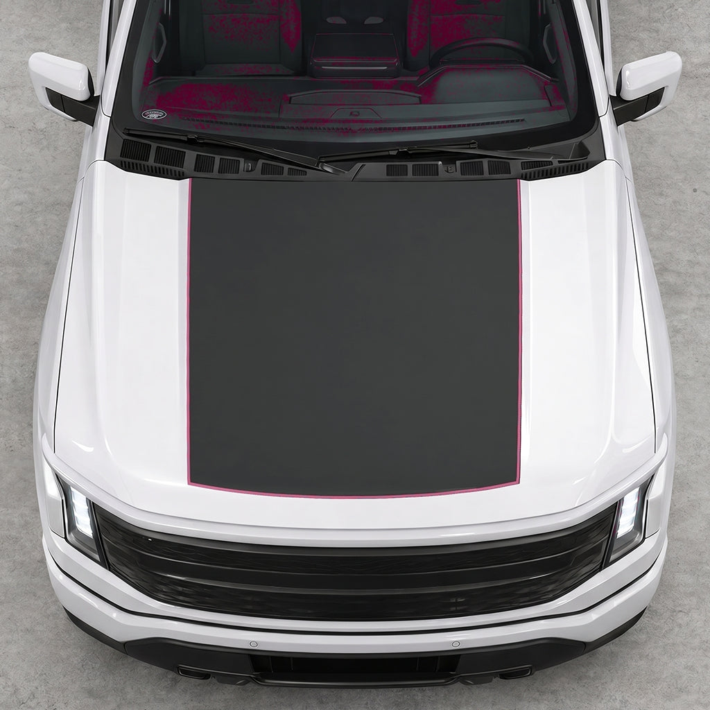Hood Panel Decal/Sticker - Solid Graphic Decal Graphic Kit - For FORD F-150 2015-2020 - Premium Vinyl