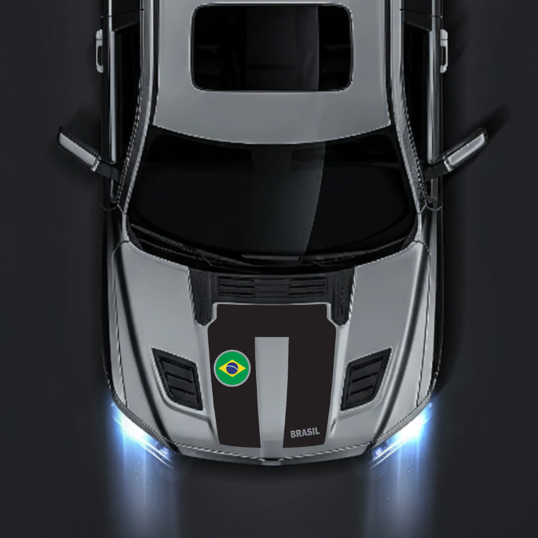 Performance Hood Panel Decal/Sticker - Brazil - Cut Graphic Kit - For Dodge RAM 1500 2019-2025 - Premium Vinyl