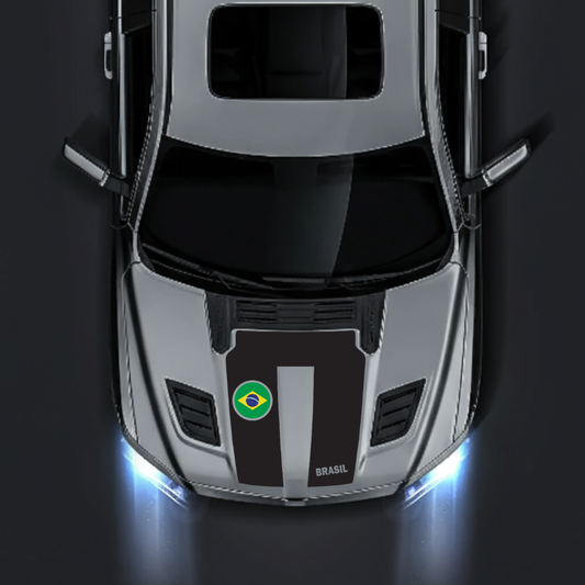 Performance Hood Panel Decal/Sticker - Brazil - Cut Graphic Kit - For Dodge RAM 1500 2019-2025 - Premium Vinyl