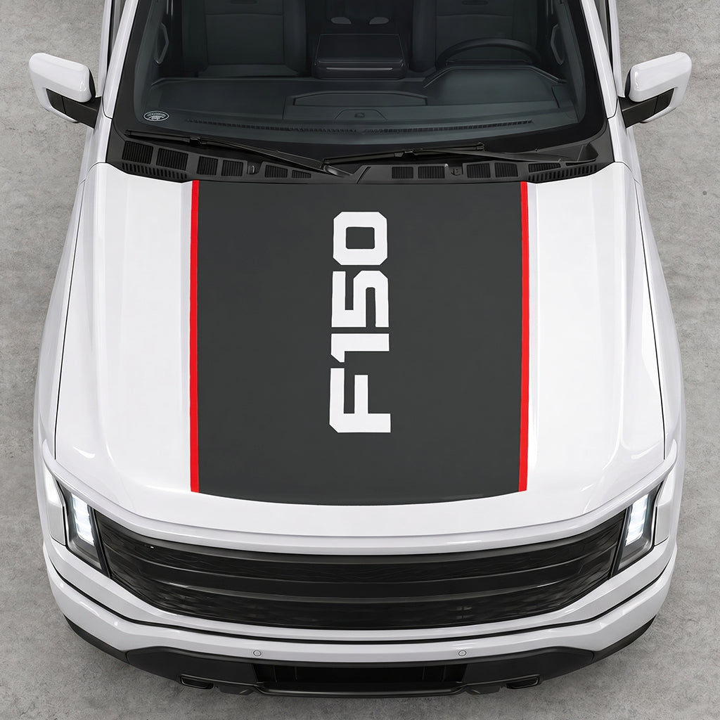 Hood Panel Decal/Sticker - Solid F150 Graphic Decal Graphic Kit - For Ford F-150 2015-2020 - Premium Vinyl