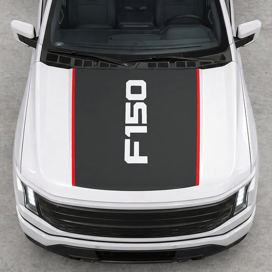 Hood Panel Decal/Sticker - Solid F150 Graphic Decal Graphic Kit - For Ford F-150 2015-2020 - Premium Vinyl