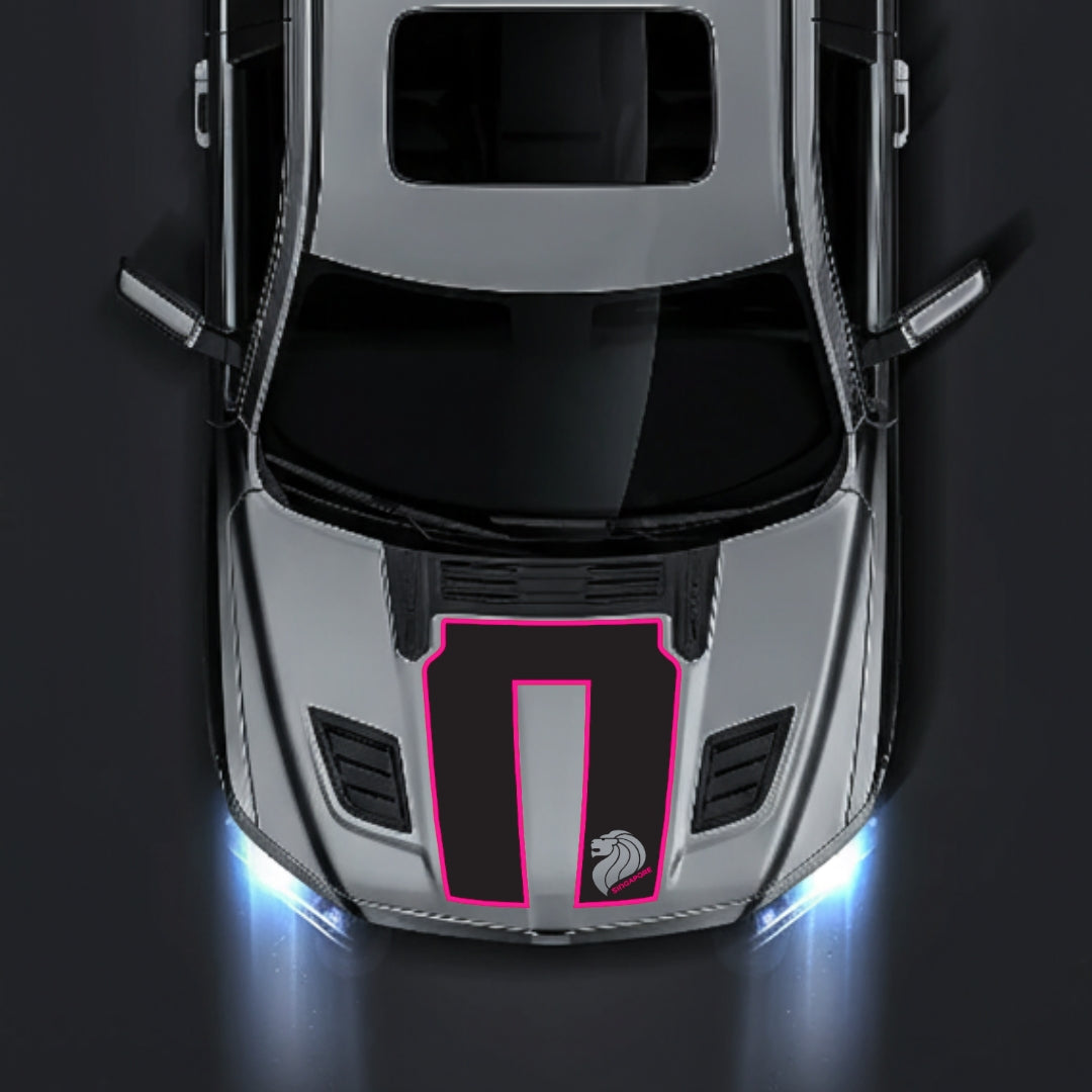 Hood Panel Decal/Sticker - Singapore - Cut - Border Graphic Kit - For Dodge RAM 1500 2019-2025 - Premium Vinyl