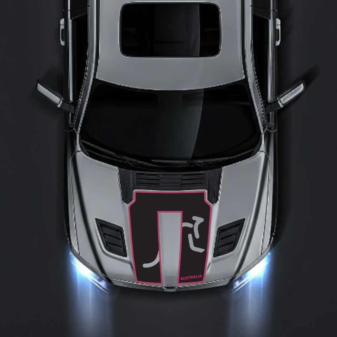 Performance Hood Panel Decal/Sticker - Australia - Cut - Border Graphic Kit - For Dodge RAM 1500 2019-2025 - Premium Vinyl