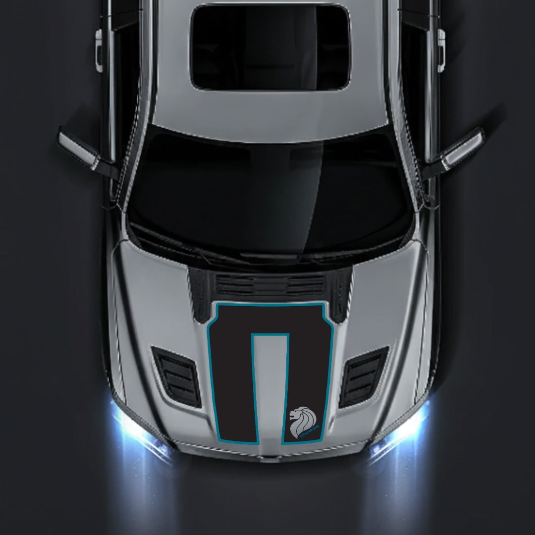Performance Hood Panel Decal/Sticker - Singapore - Cut - Border Graphic Kit - For Dodge RAM 1500 2019-2025 - Premium Vinyl