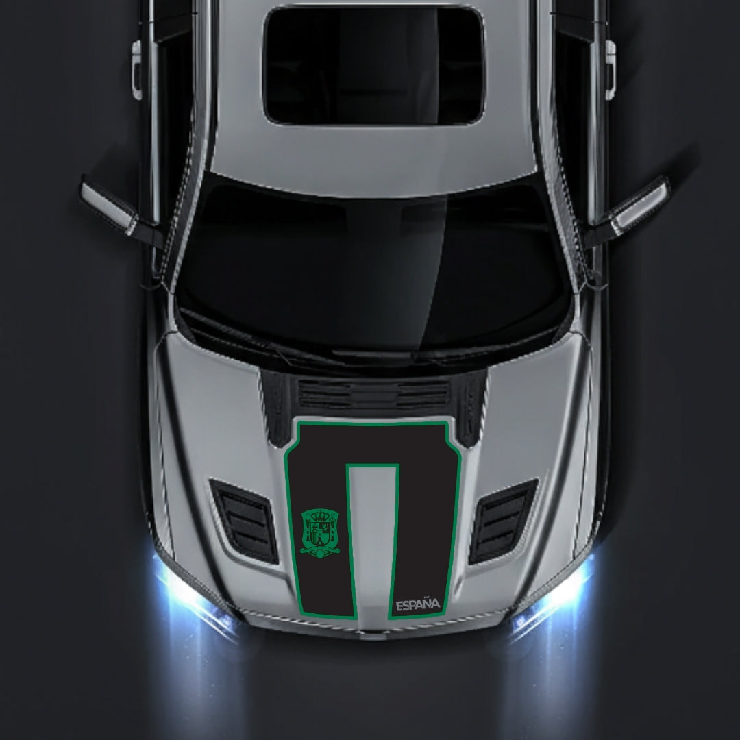 Performance Hood Panel Decal/Sticker - Spain - Cut - Border Graphic Kit - For Dodge RAM 1500 2019-2025 - Premium Vinyl