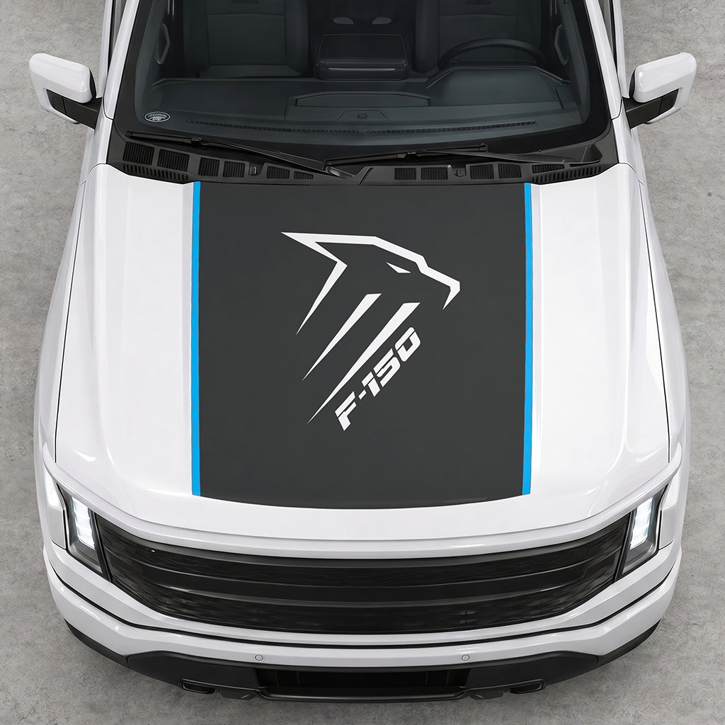 Hood Panel Decal/Sticker - Eagle Head Graphic Decal Graphic Kit - For Ford F-150 2015-2020 - Premium Vinyl