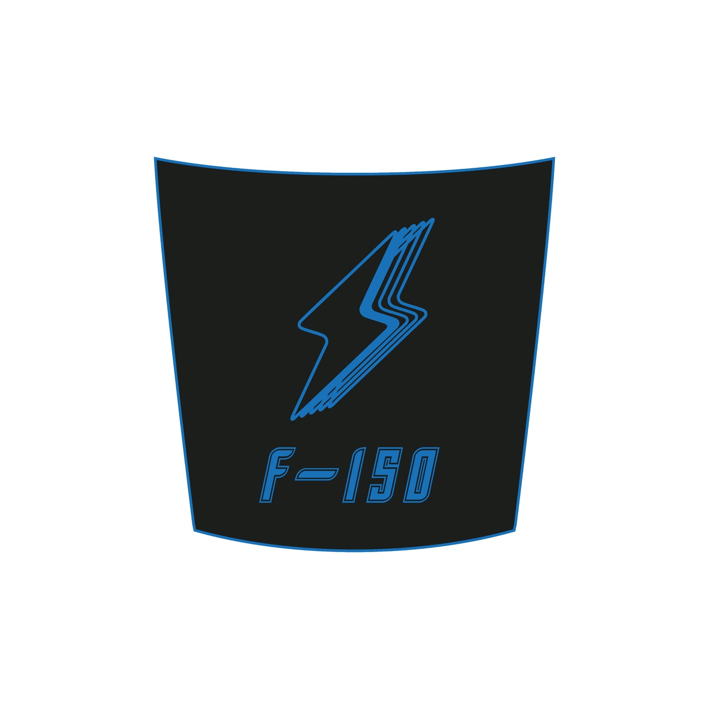 Hood Panel Decal/Sticker - Bordered Electric F150 Graphic Decal Graphic Kit - For FORD F-150 2015-2020 - Premium Vinyl