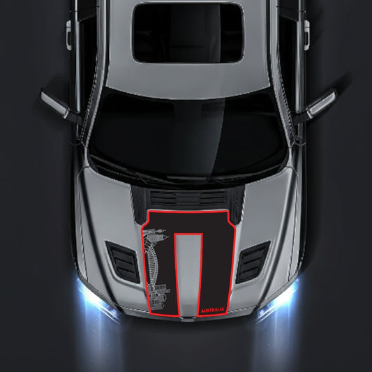 Hood Panel Decal/Sticker - Australia Skyline - Cut - Border Graphic Kit - For Dodge RAM 1500 2019-2025 - Premium Vinyl