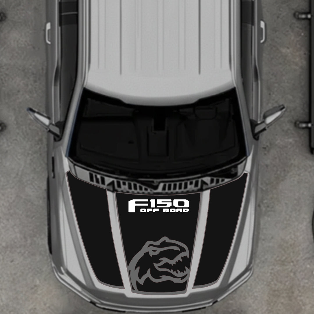 Hood Panel Decal/Sticker - Rex Style 5 Graphic Kit - For Ford F-150 2020-2026 - Premium Vinyl