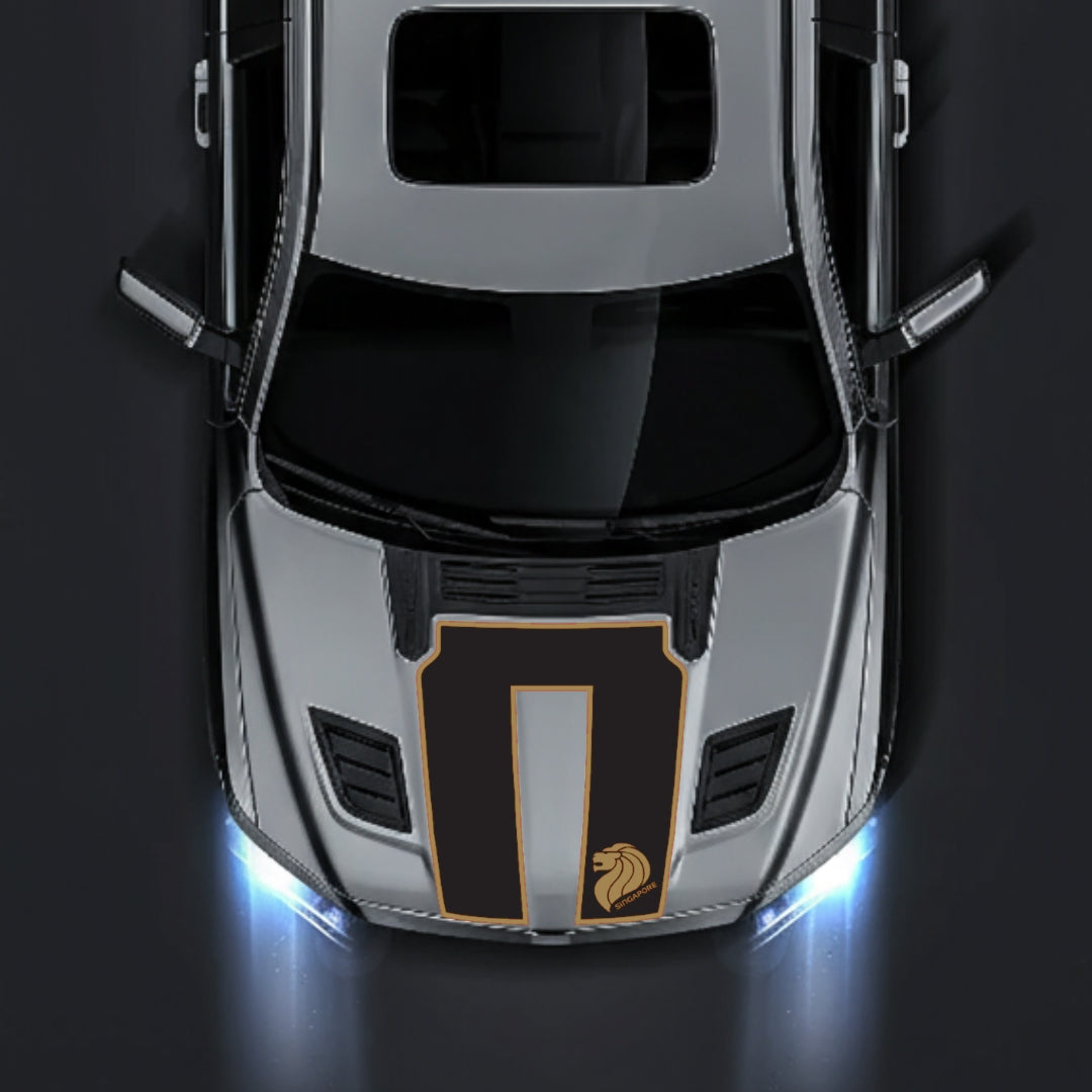 Hood Panel Decal/Sticker - Singapore - Border Graphic Kit - For Dodge RAM 1500 2019-2025 - Premium Vinyl