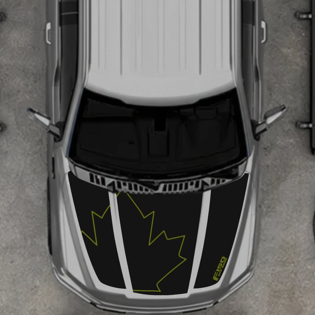 Hood Panel Decal/Sticker - Canada Style 28 Graphic Kit - For Ford F-150 2020-2026 - Premium Vinyl