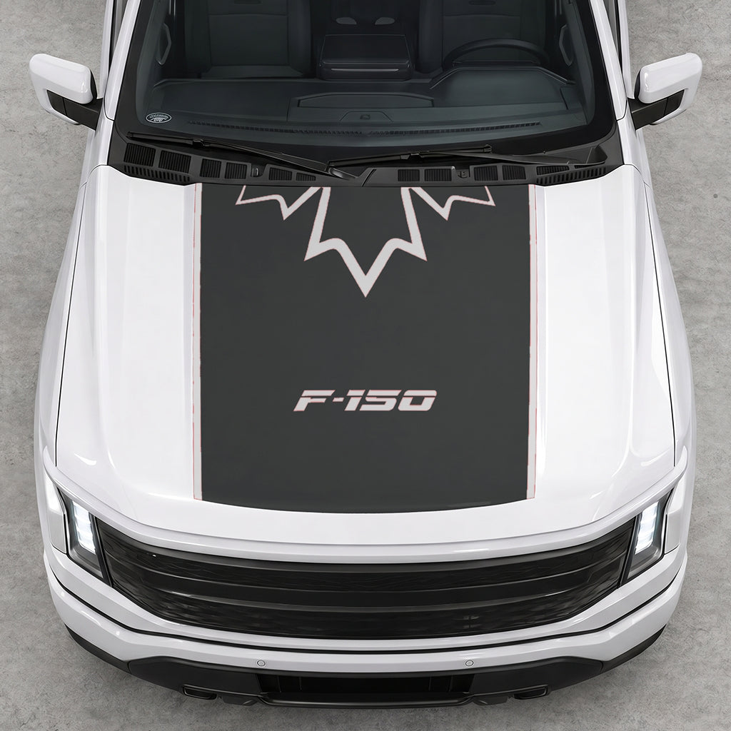 Hood Panel Decal/Sticker - Canada Upper Leaf Graphic Decal Graphic Kit - For Ford F-150 2015-2020 - Premium Vinyl