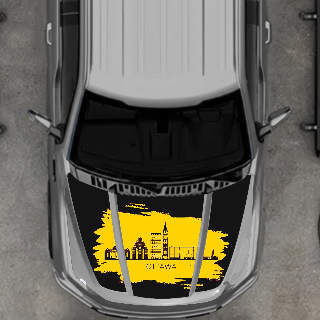 Hood Panel Decal/Sticker - Ottawa Graphic Kit - For Ford F-150 2020-2026 - Premium Vinyl