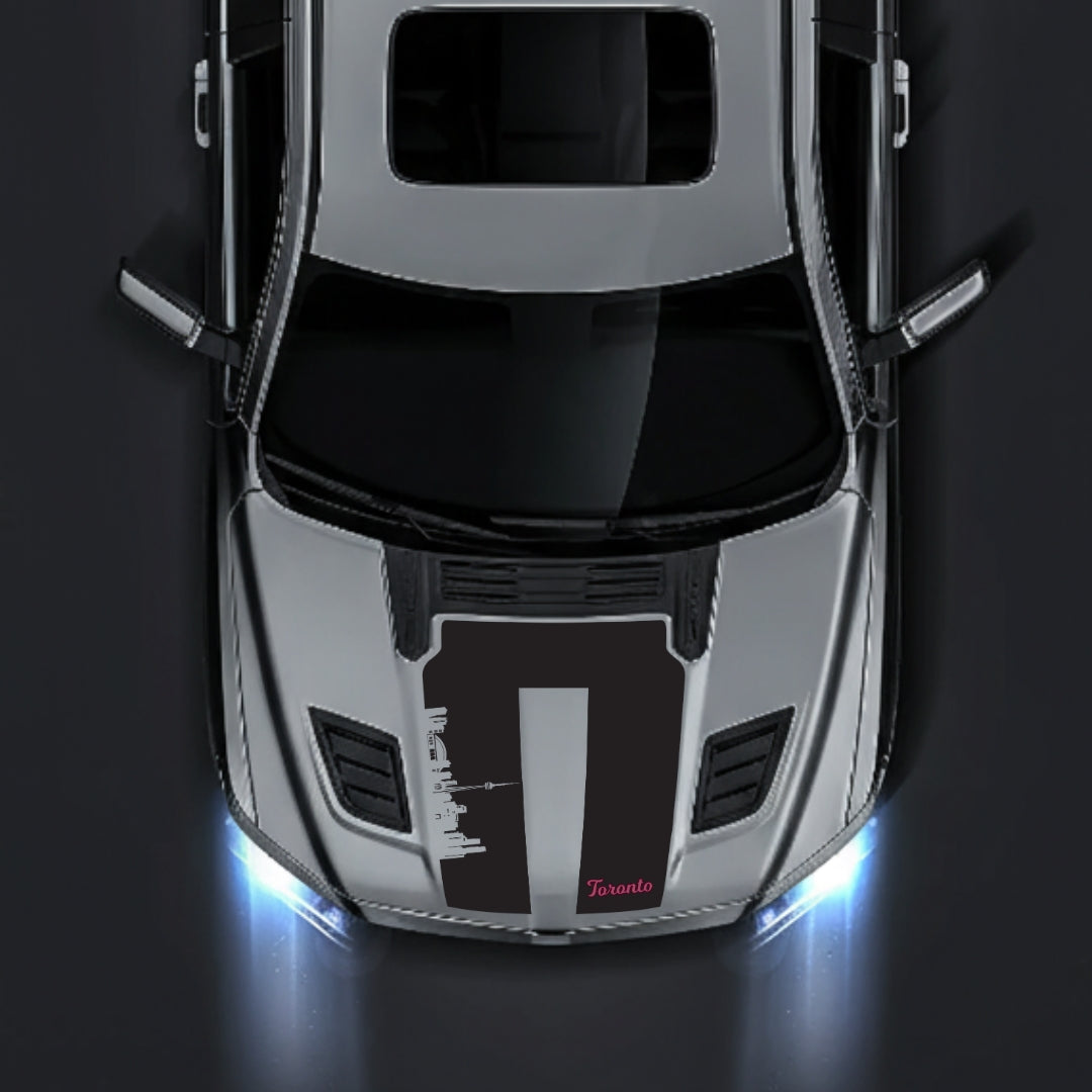 Performance Hood Panel Decal/Sticker - Toronto Skyline - Cut Graphic Kit - For Dodge RAM 1500 2019-2025 - Premium Vinyl