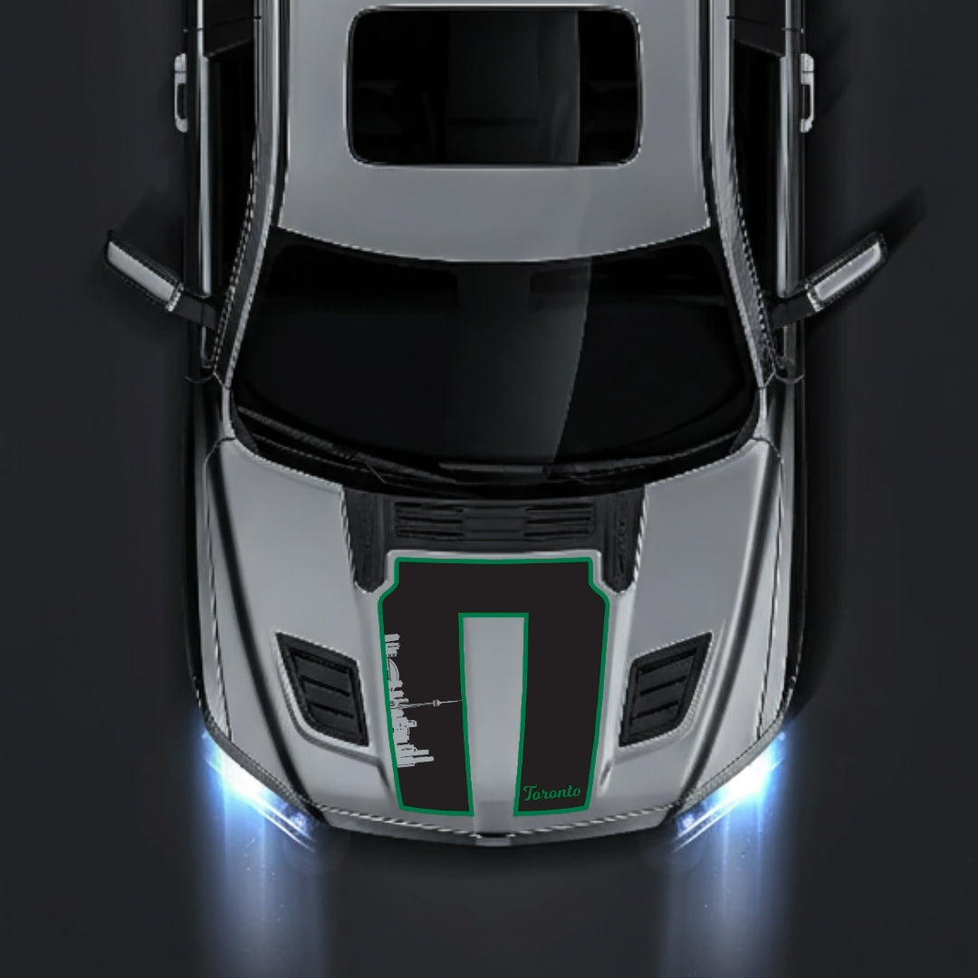Performance Hood Panel Decal/Sticker - Toronto Skyline - Cut - Border Graphic Kit - For Dodge RAM 1500 2019-2025 - Premium Vinyl