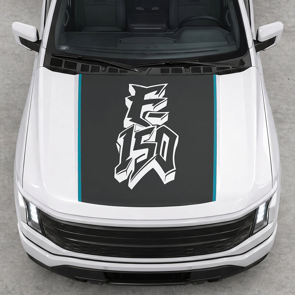 Hood Panel Decal/Sticker - Graffiti Graphic Decal Graphic Kit - For Ford F-150 2015-2020 - Premium Vinyl