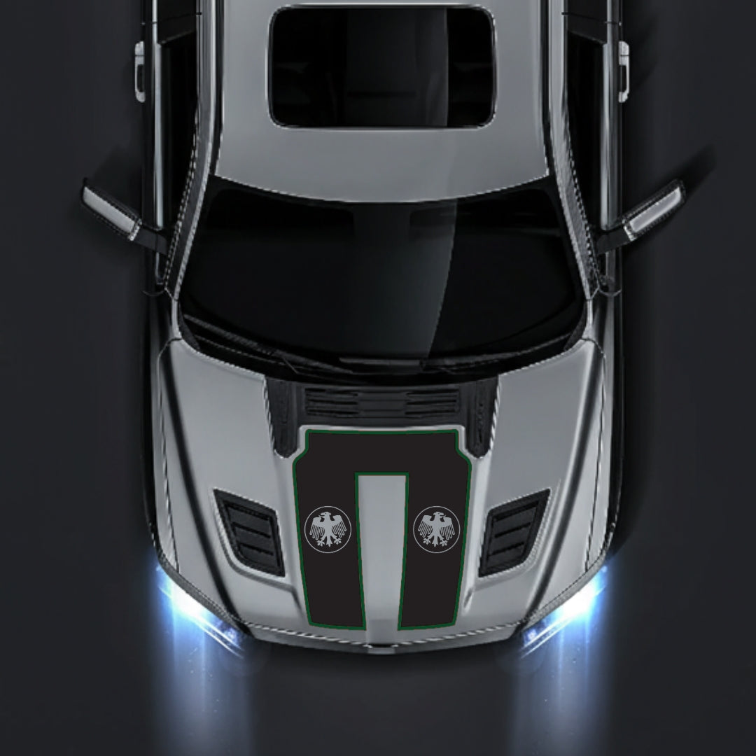 Hood Panel Decal/Sticker - Germany Visual Identity - Cut - Border Graphic Kit - For Dodge RAM 1500 2019-2025 - Premium Vinyl