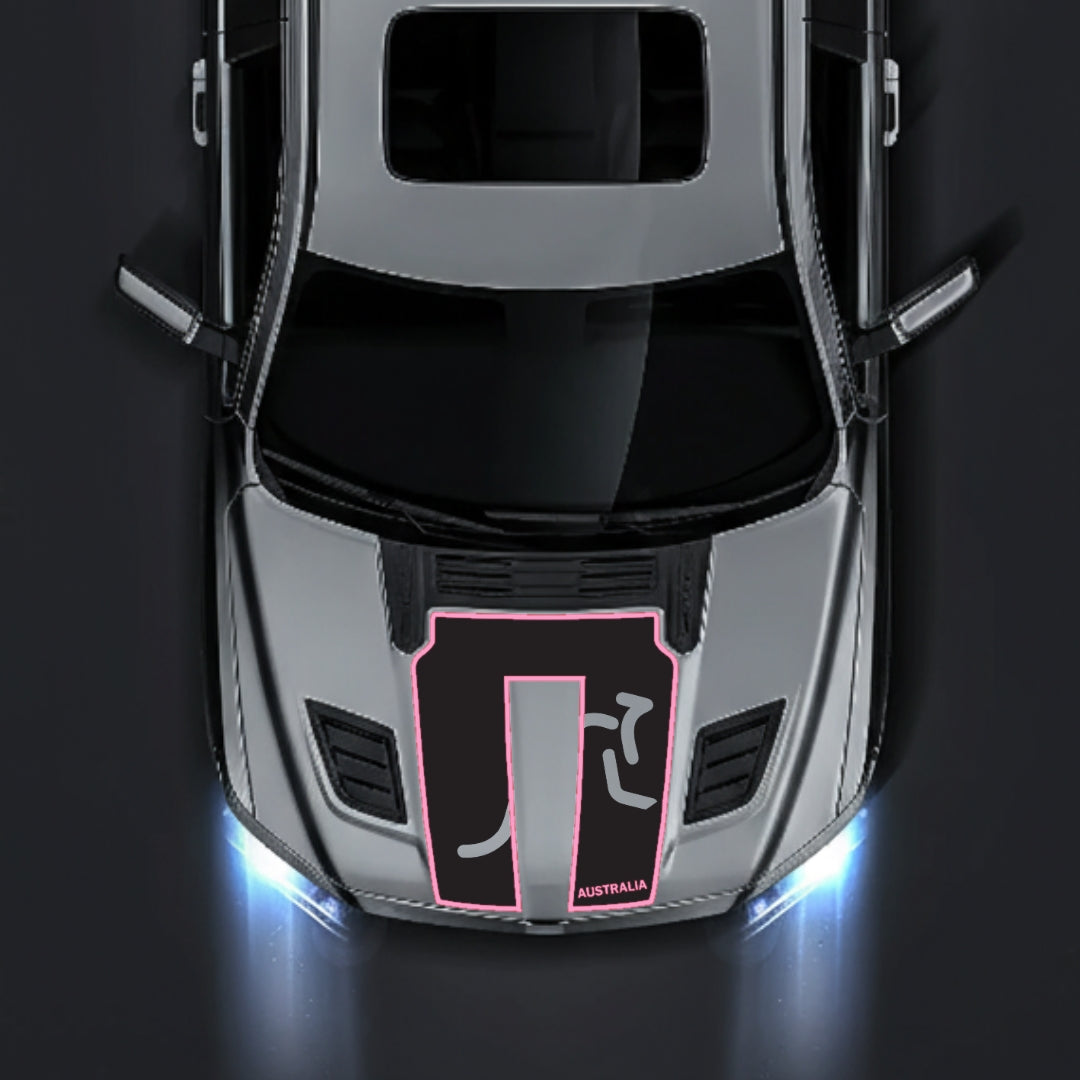 Hood Panel Decal/Sticker - Australia - Cut - Border Graphic Kit - For Dodge RAM 1500 2019-2025 - Premium Vinyl