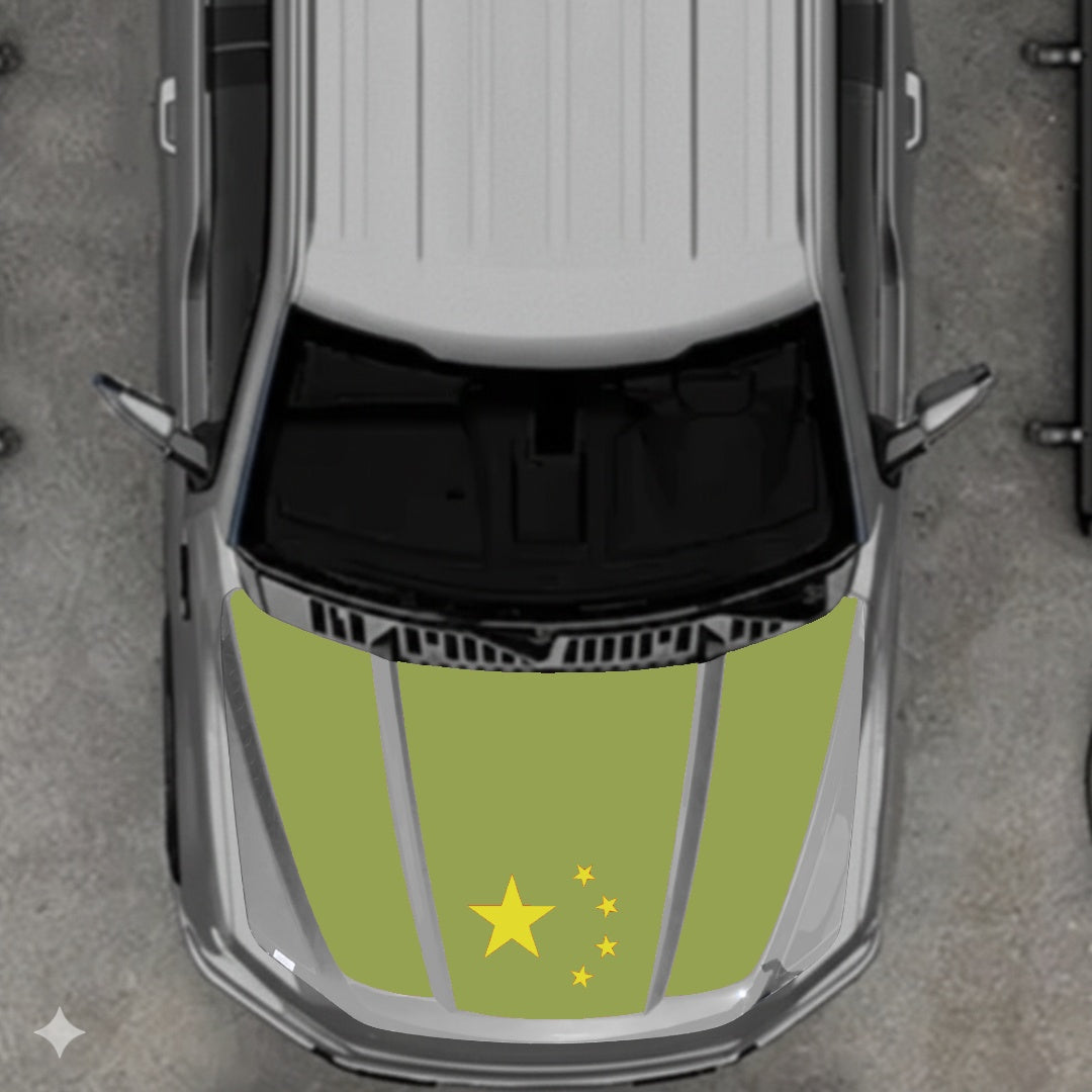 Hood Panel Decal/Sticker - China Flag Graphic Kit - For Ford F-150 2020-2026 - Premium Vinyl