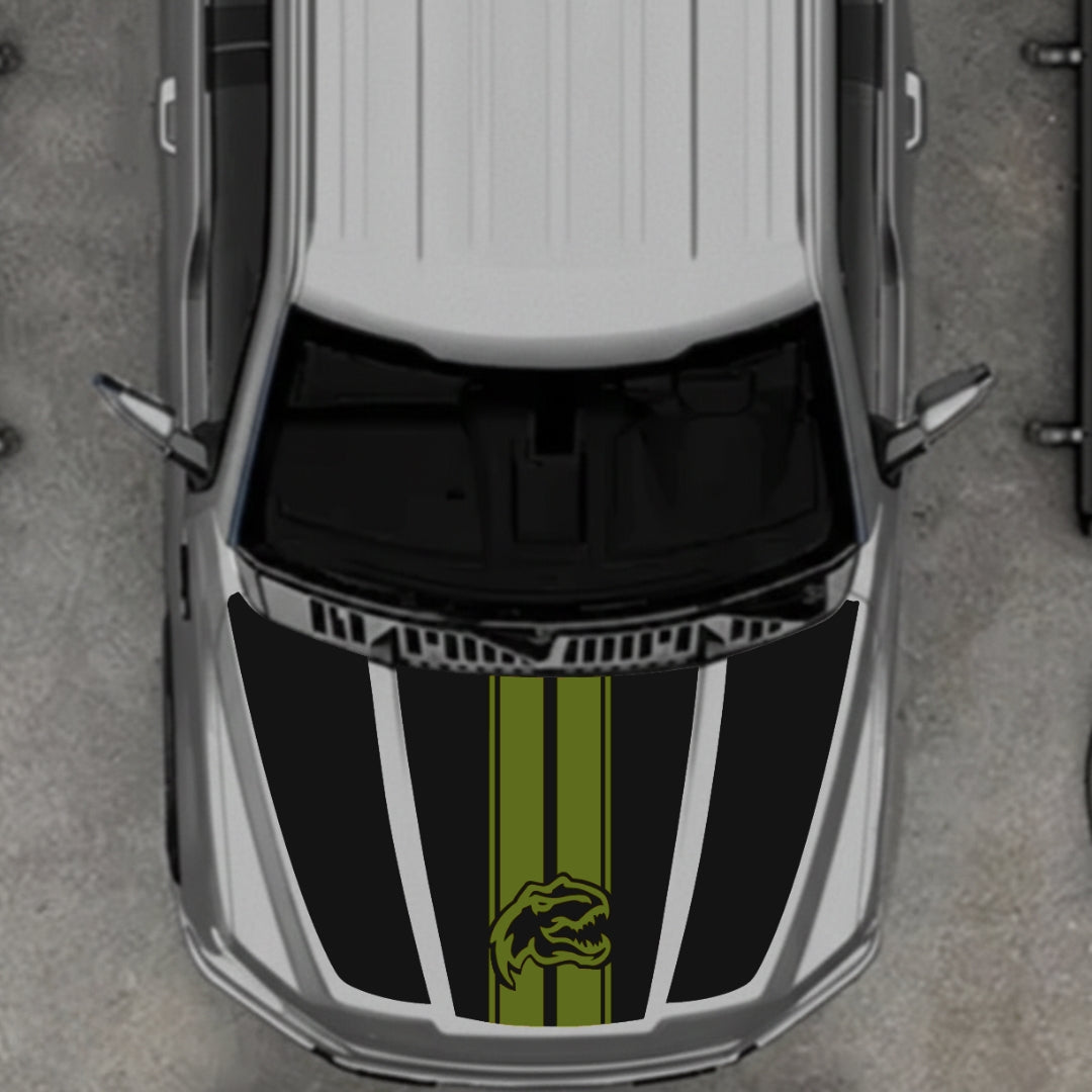 Hood Panel Decal/Sticker - Rex Style 2 Graphic Kit - For Ford F-150 2020-2026 - Premium Vinyl