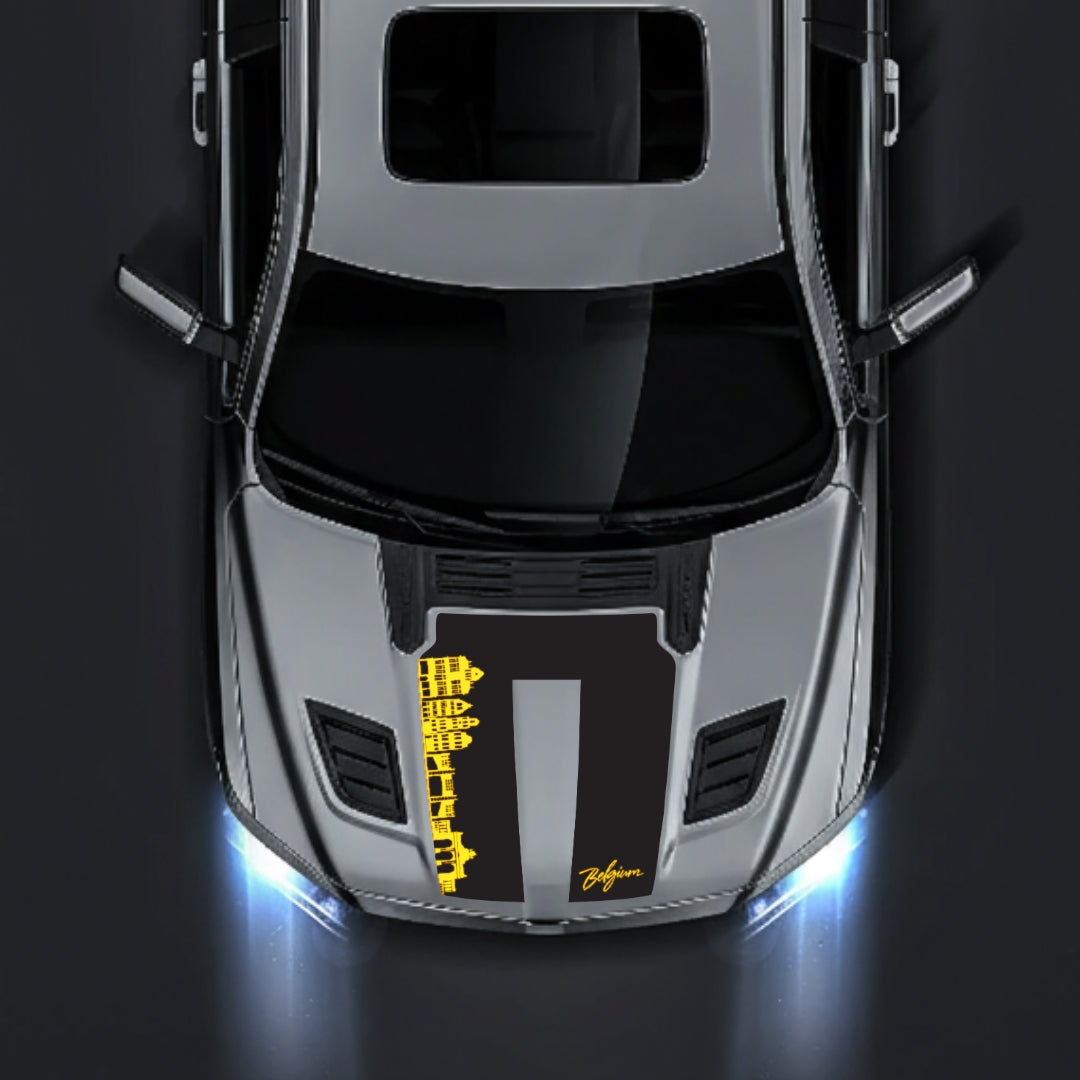 Hood Panel Decal/Sticker - Belgium Skyline Graphic Kit - For Dodge RAM 1500 2019-2025 - Premium Vinyl