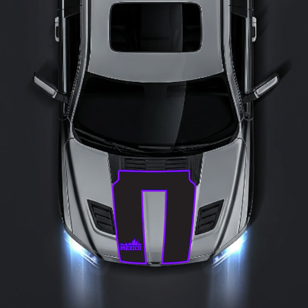 Performance Hood Panel Decal/Sticker - Mexico - Border Graphic Kit - For Dodge RAM 1500 2019-2025 - Premium Vinyl