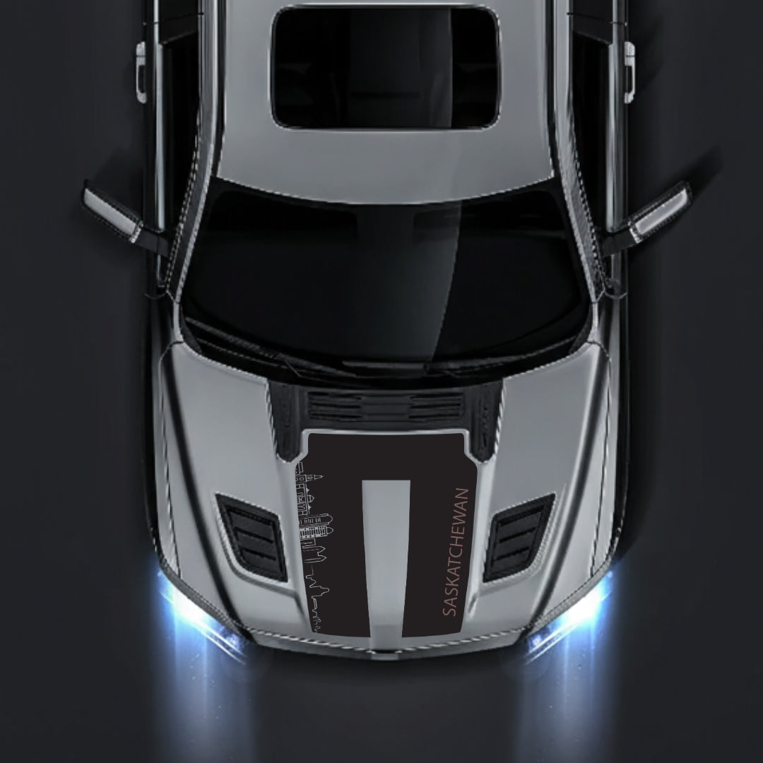 Hood Panel Decal/Sticker - Saskatchewan Skyline - Cut Graphic Kit - For Dodge RAM 1500 2019-2025 - Premium Vinyl