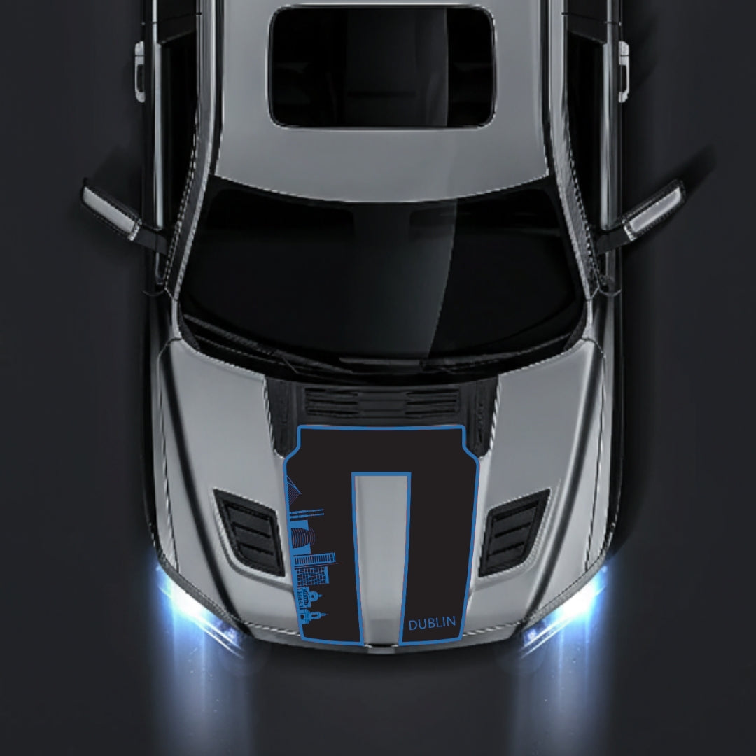 Hood Panel Decal/Sticker - Dublin Skyline - Border Graphic Kit - For Dodge RAM 1500 2019-2025 - Premium Vinyl