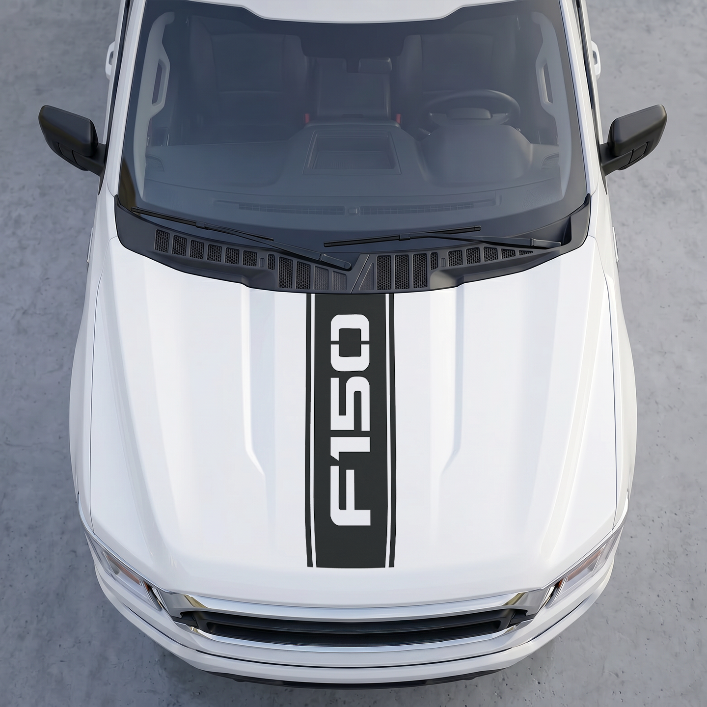 Hood Panel Decal/Sticker - Different Styles Graphic Decals Kit- For Ford F-150 2015-2020 - Premium Vinyl