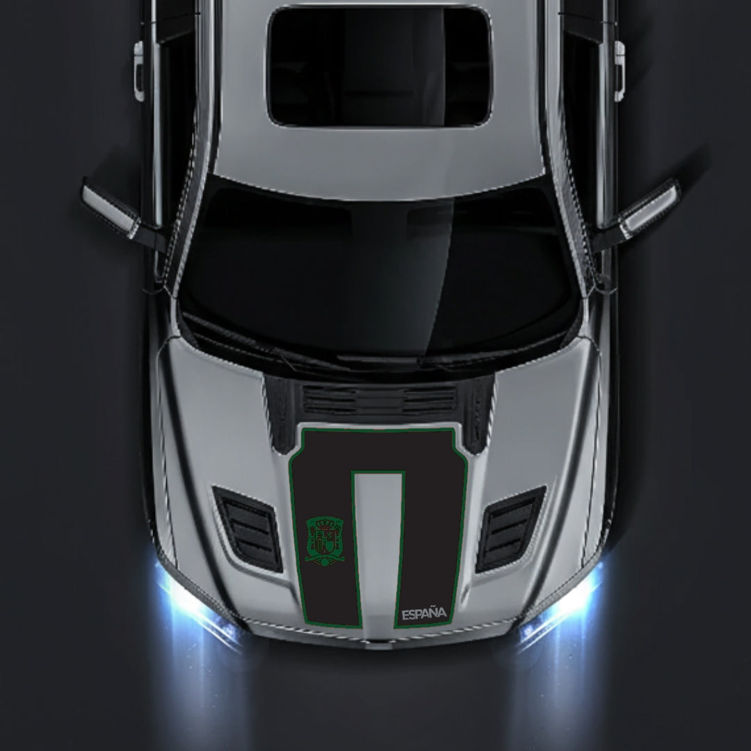 Hood Panel Decal/Sticker - Spain - Cut - Border Graphic Kit - For Dodge RAM 1500 2019-2025 - Premium Vinyl