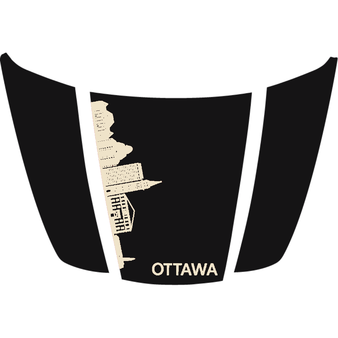 Hood Panel Decal/Sticker - Ottawa Skyline Graphic Kit - For Ford F-150 2020-2026 - Premium Vinyl